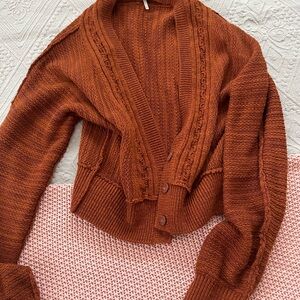 Free People Warm Cinnamon Cardigan